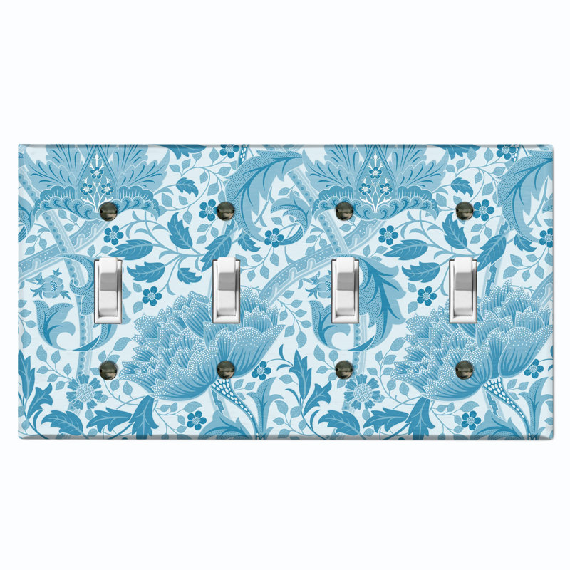 Nature Themed 4 - Gang Toggle Light Switch Standard Wall Plate