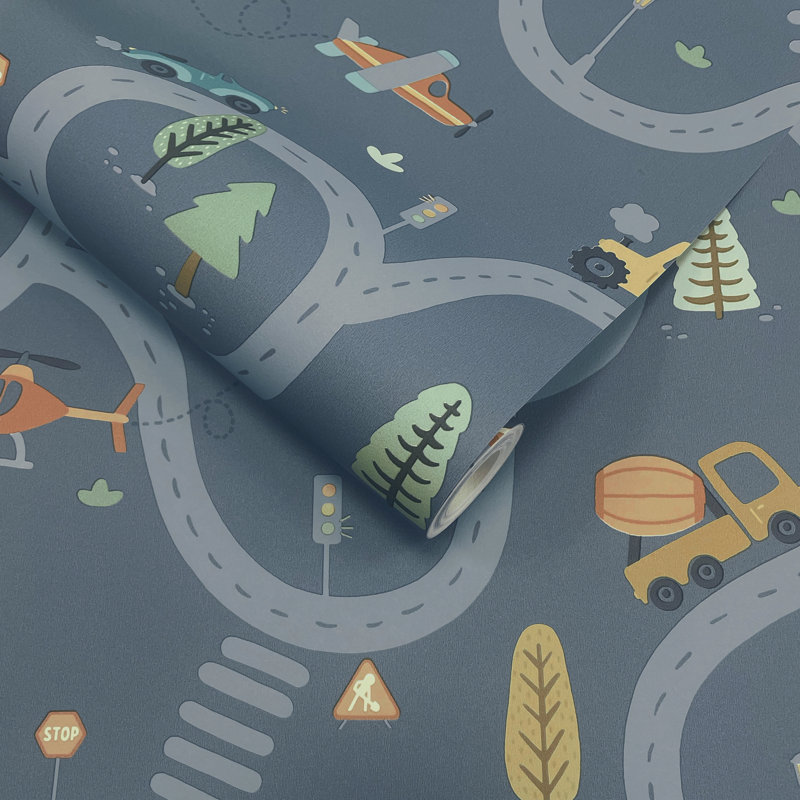 10.05m x 53cm Matte Wallpaper Roll, Navy