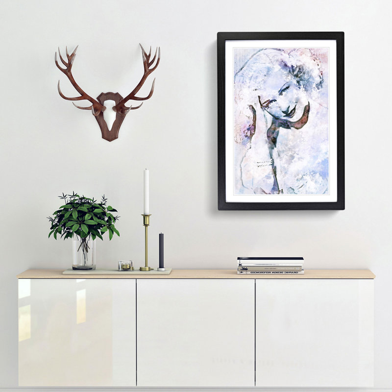 Ginger Rogers in Abstract - Framed Print, Black Framed, 87cm H x 62cm W x 2cm D