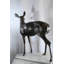 Grande sculpture de jardin en forme de cerf gracieux 48 po x 18 po x H 46 po