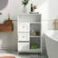 Armoire de rangement pour salle de bain avec 3 tiroirs et 1 porte