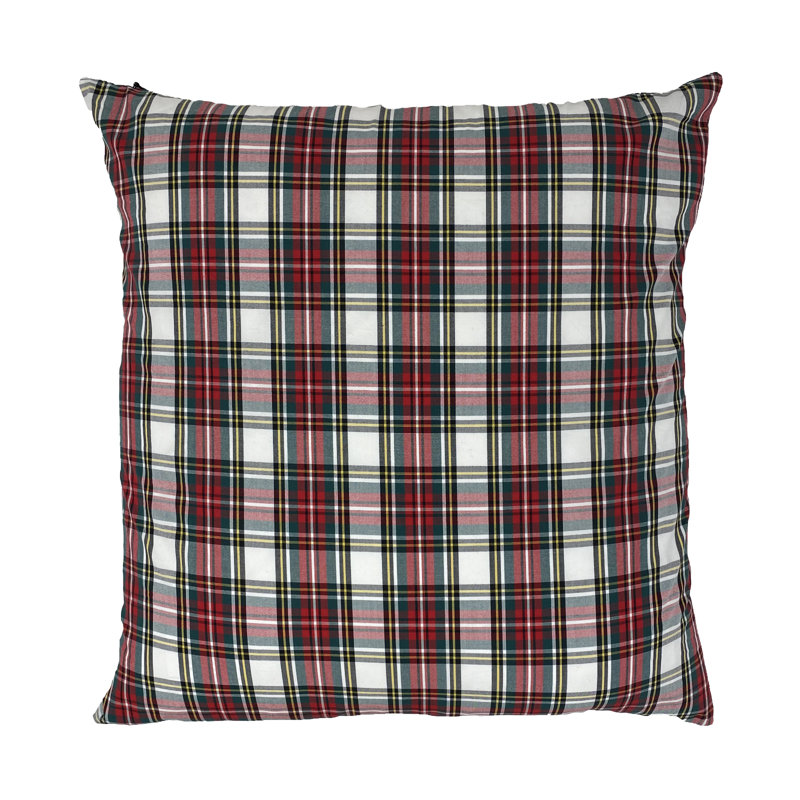  Coussin Holiday, 22 po x 22 po, Blanc / vert