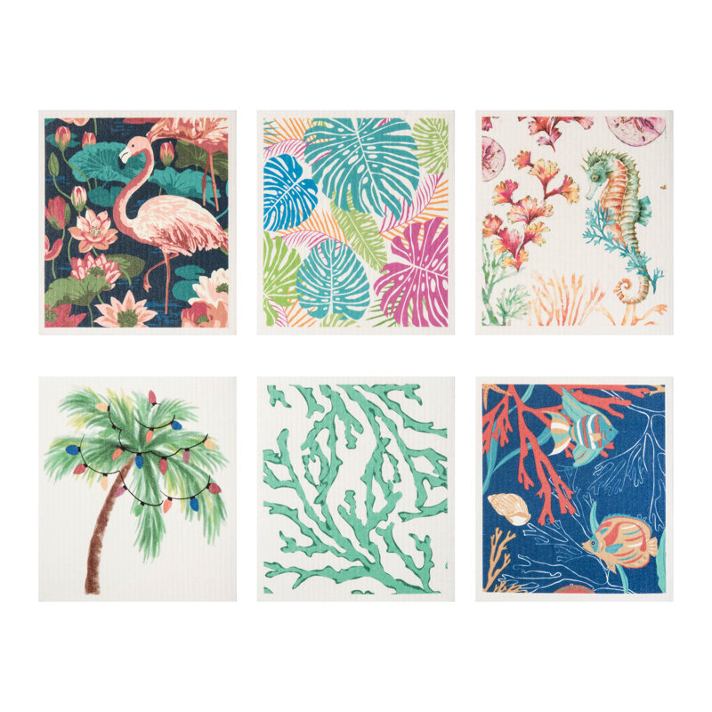 Ensemble de 6 serviettes de plage Coastal Festive