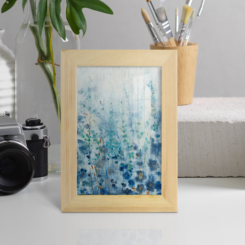 " Misty Blooms I ", 6" H x 4" W x 1" D, Natural