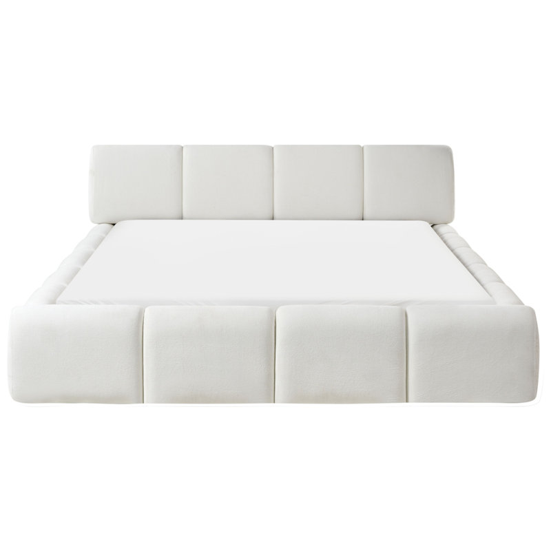Upholstered Bed, Super King  (188 x230 cm), White