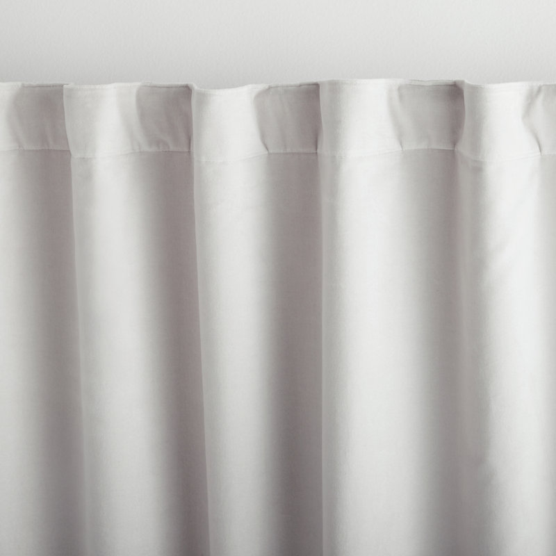 Vincenzo Blackout Curtain Single Panel, Gray, 52" W x 108" L