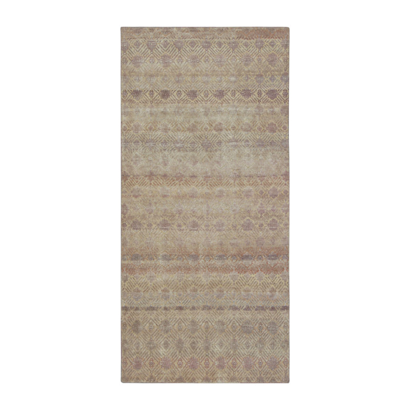 Handmade Silk and Wool Area Rug