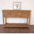 Rustic Solid Wood Console Table with 4 Drawers & Open Shelf
