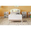 Structure de lit plateforme en métal avec lumière, lit en métal pour enfants avec tablettes de rangement rembourrées et coulissantes-167604812
