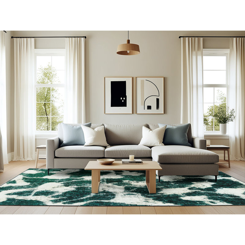 Abstract Indoor Rug, Rectangle 6' x 9'