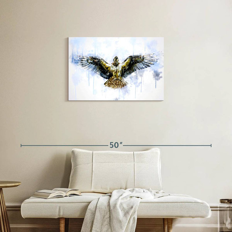 Crowle Hawk Flying, 20" H x 30" W