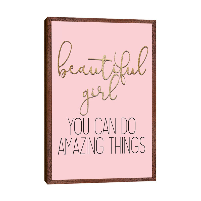 Amazing Things by Kimberly Allen - Print on Canvas, 66.04cm H x 45.72cm W x 3.81cm D, Classic Brown Wood Framed