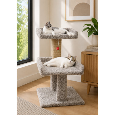 Perchoir en bois massif New Cat Condos pour grands chats et maisons multi-chats