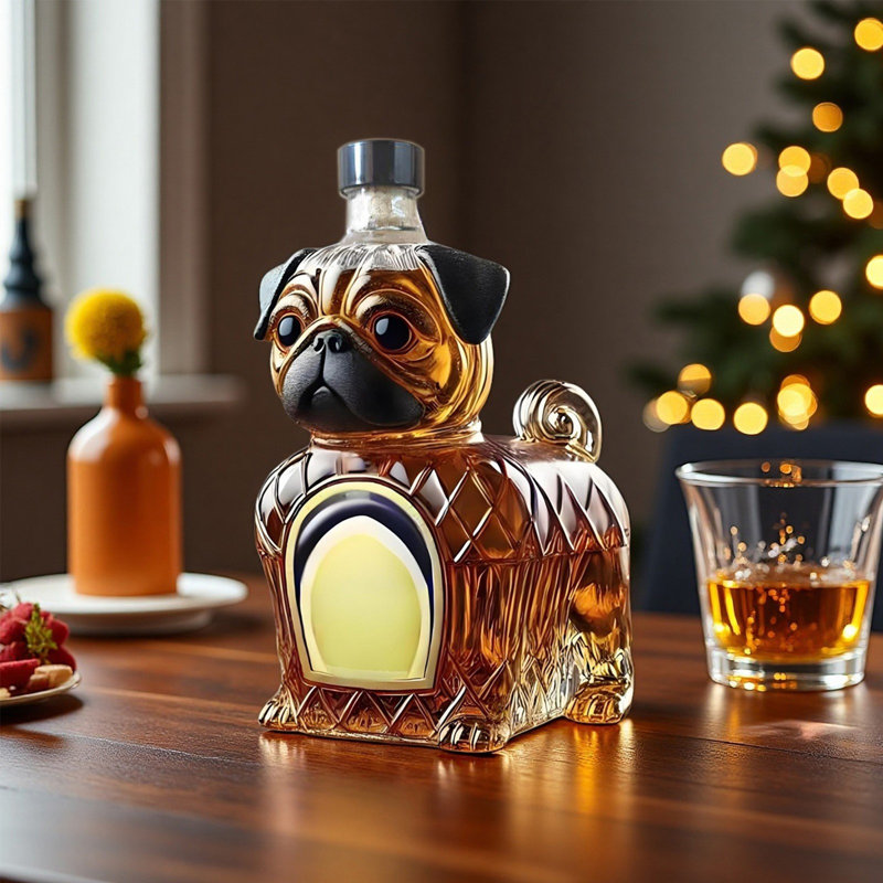 Décanteur à whisky en forme de whisky en forme de bouteille d'eau en verre borosilicaté transparent