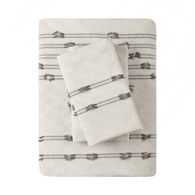 Full 3 Piece Cotton Jacquard Duvet Cover Set With Reversible Design And Oeko-Te Certification
