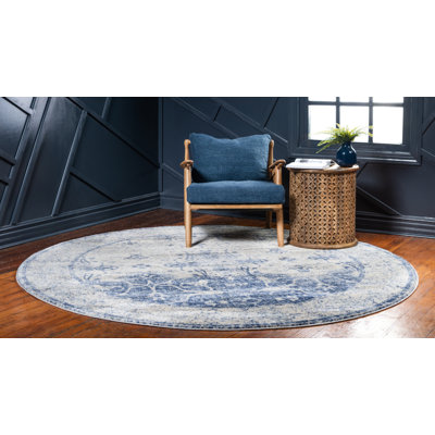 Tapis oriental bleu marine Polli
