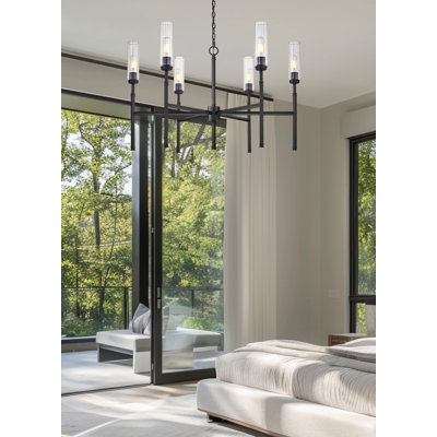 Lustre noir mat 6 lumières Esme