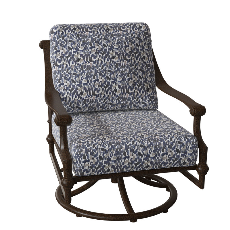 Delphi Outdoor Rocker Chair, Chestnut Brown, Canvas Bird's Eye Sunbrella® Canvas