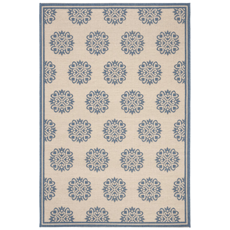 Frankee Performance Ikat Indoor/Outdoor Area Rug, Rectangle 8' x 10'