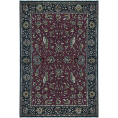 Tapis noir et vin de haute qualité noué à la main