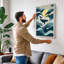 Whale in Motion Coastal - Wrapped Canvas-2064454588-2064454579
