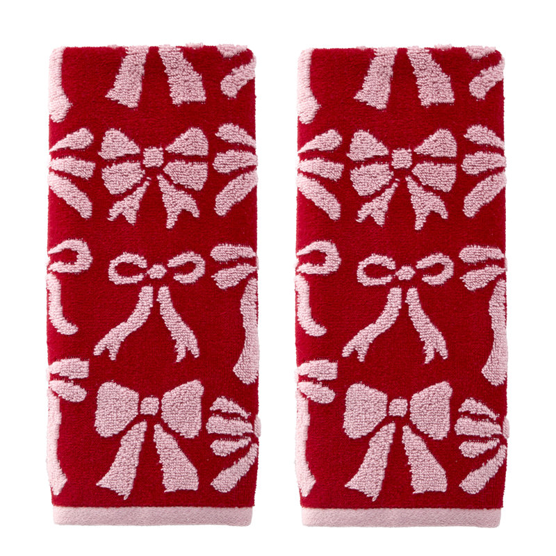 BOW JACQUARD HAND-RED