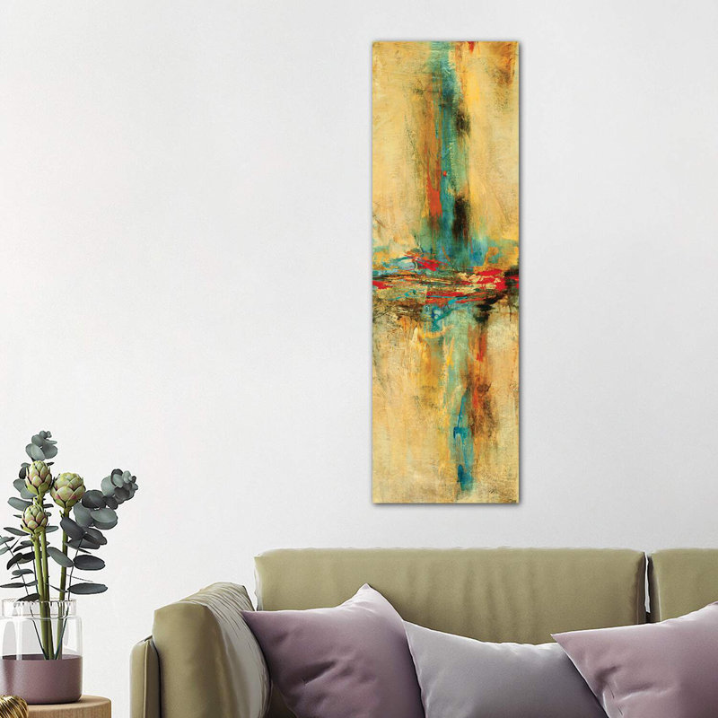 Équilibre I - reproduction d'art panoramique, H 48 po x l 16 po x P 1,5 po, Toile tendue