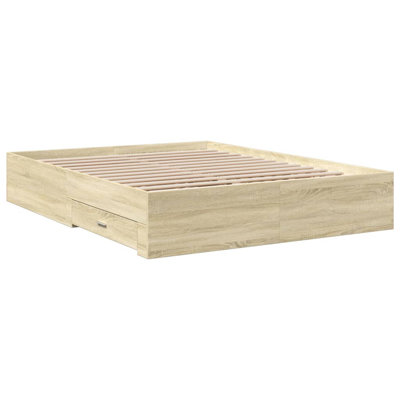 Vidaxl Bed Frame With Drawers Engineered Wood
