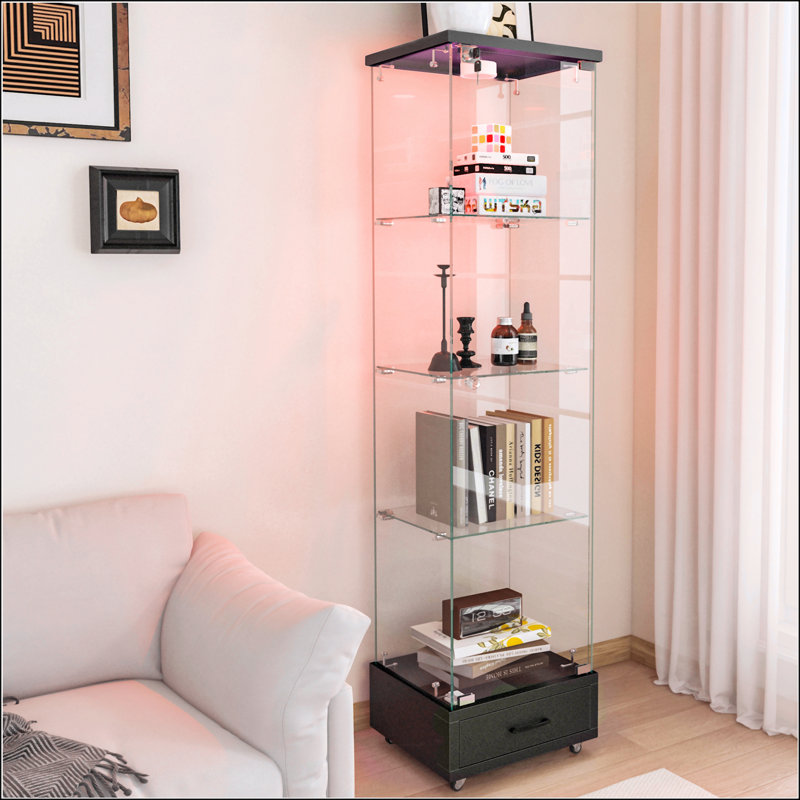 Vitrine moderne en verre, Noir