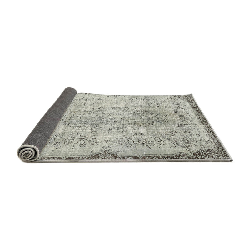 Tapis contemporain gris, Rond 4 pi