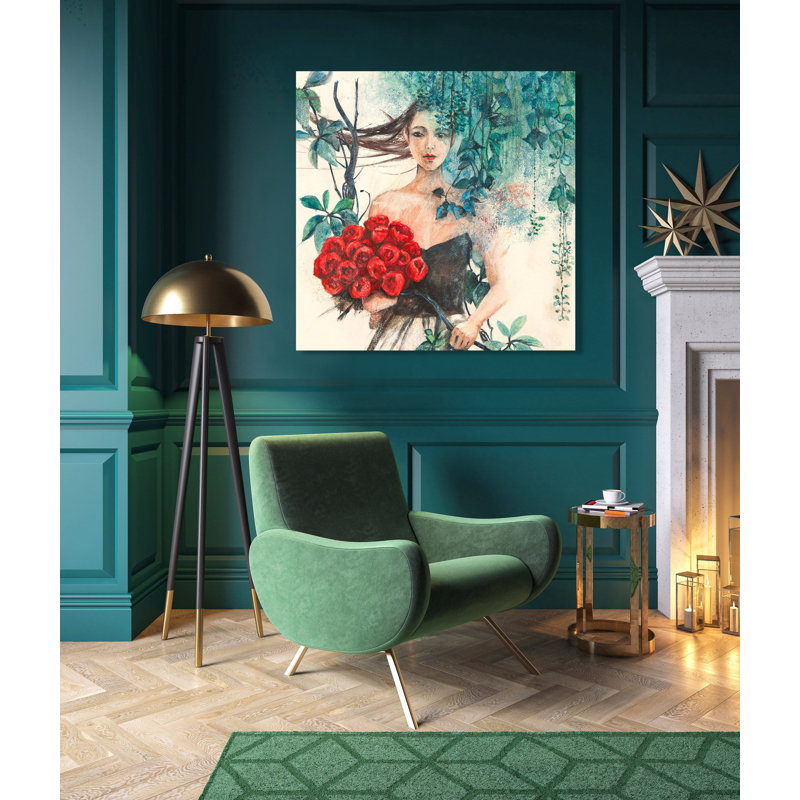 Fairy Of The Roses by Erica Pagnoni - Wrapped Canvas Print, 70cm H x 70cm W x 4cm D