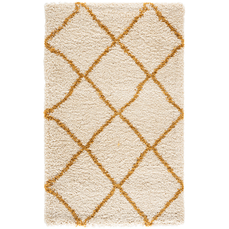 Tapis à motif géométrique Araujo-Espichan, Rectangulaire 3 pi x 5 pi