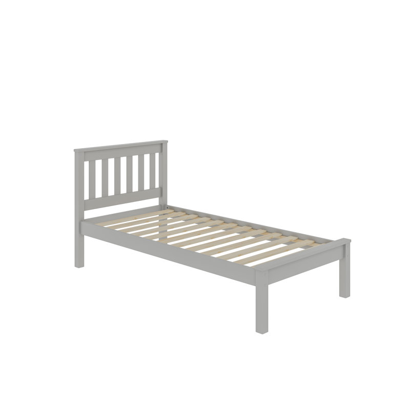 Motyka Solid Wood Open-Frame Bed, Single