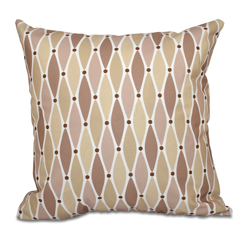 Beach Vacation Throw Pillow, 20" H x 20" W, Taupe