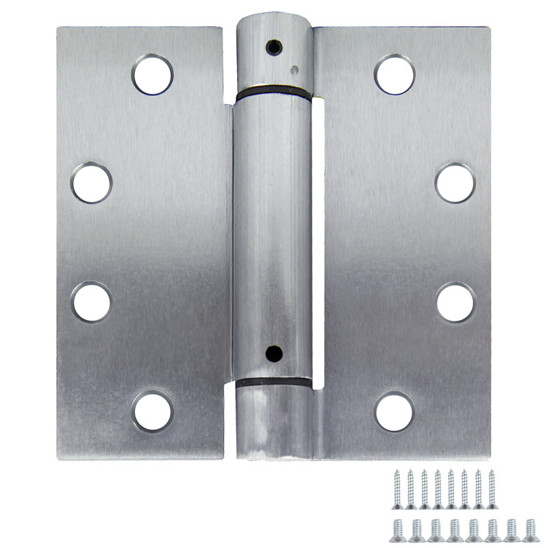 Self Closing Hinge, 4.5-Inch, Square, 2-Pack, Chrome