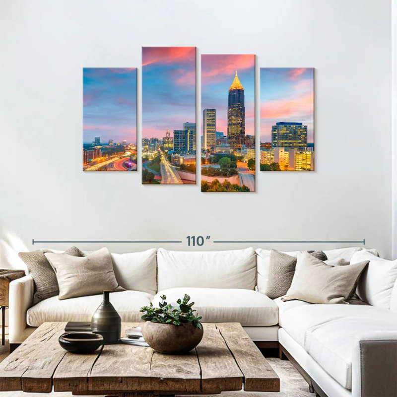 Horizon de Sireci, radiant d'Atlanta, H 48 po x l 75 po