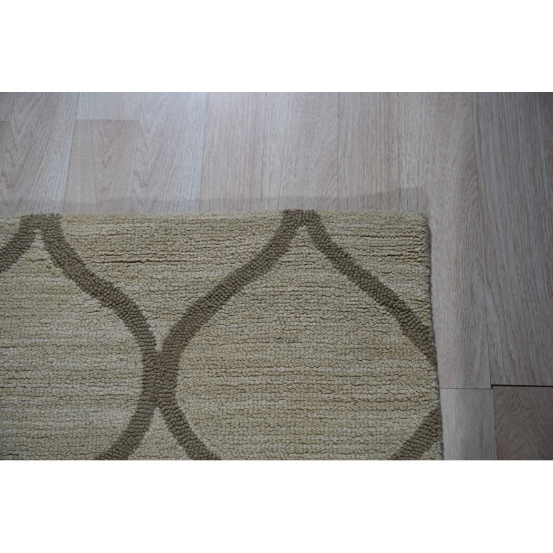 Tapis gris clair en laine touffeté à la main Zinnia Clara