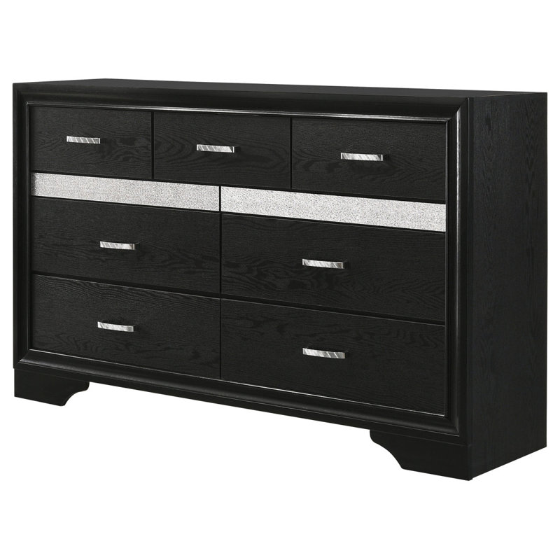 Commode 9 tiroirs Annie, Noir