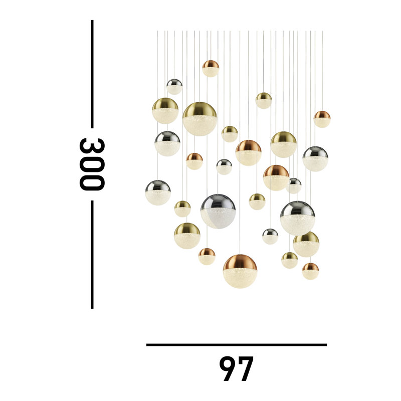 Neymar 27 - Light Unique/Statement LED Chandelier