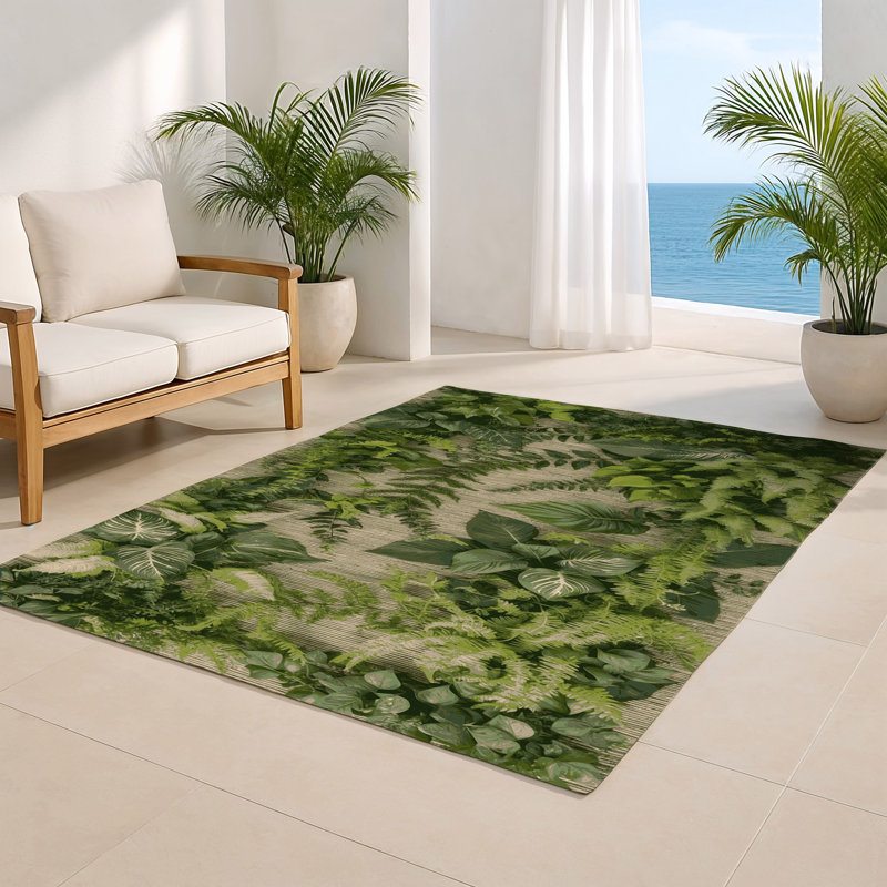 Tapis d'intérieur et d'extérieur vert Nature, Rectangulaire 8 pi x 10 pi