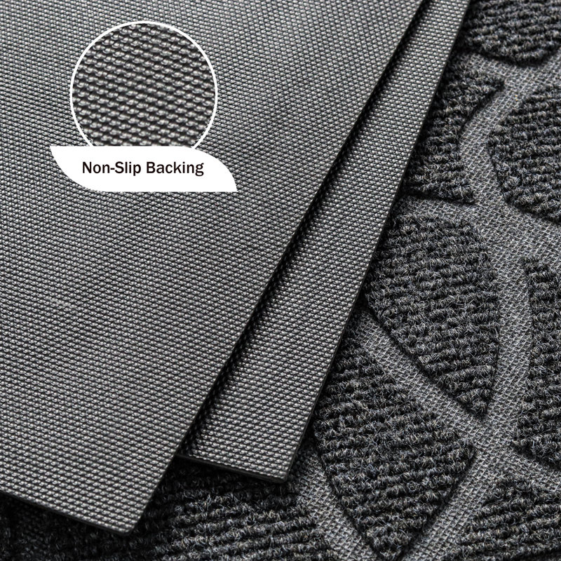Non-Slip Outdoor Doormat, 43.2cm W x 76.2cm L, Dark Grey
