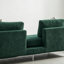 Banquette 77,5 po avec méridienne rembourrée en chenille et canapé-lit avec pieds en métal et 4 coussins décoratifs-130767758