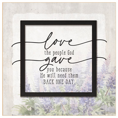 Love The People Wood Plaque - 6" x 6 1/8"