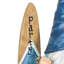 Statue de gnome de jardin peinte à la main Exhart Solar Surfer Beach avec planche de surf Party Time