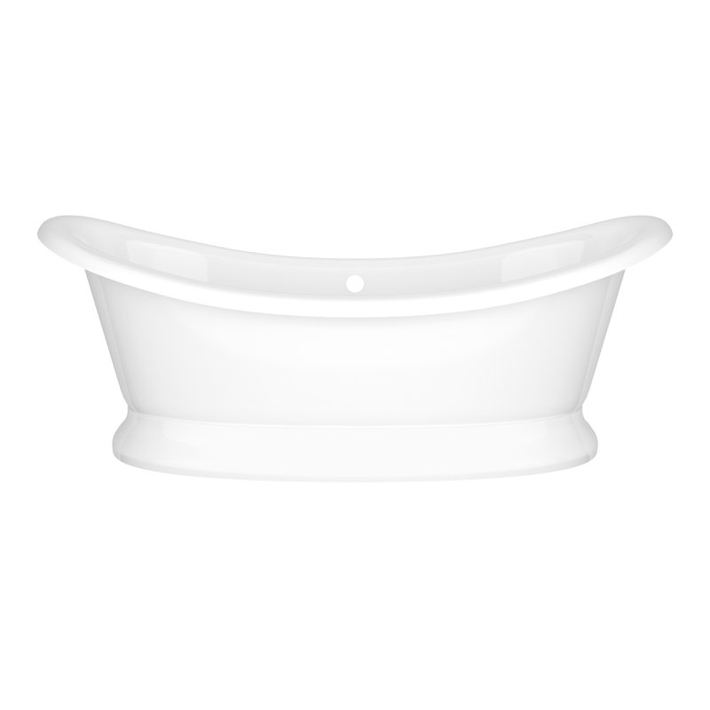 Marlborough 75" x 35" Freestanding Soaking Bathtub With Void, Englishcast White