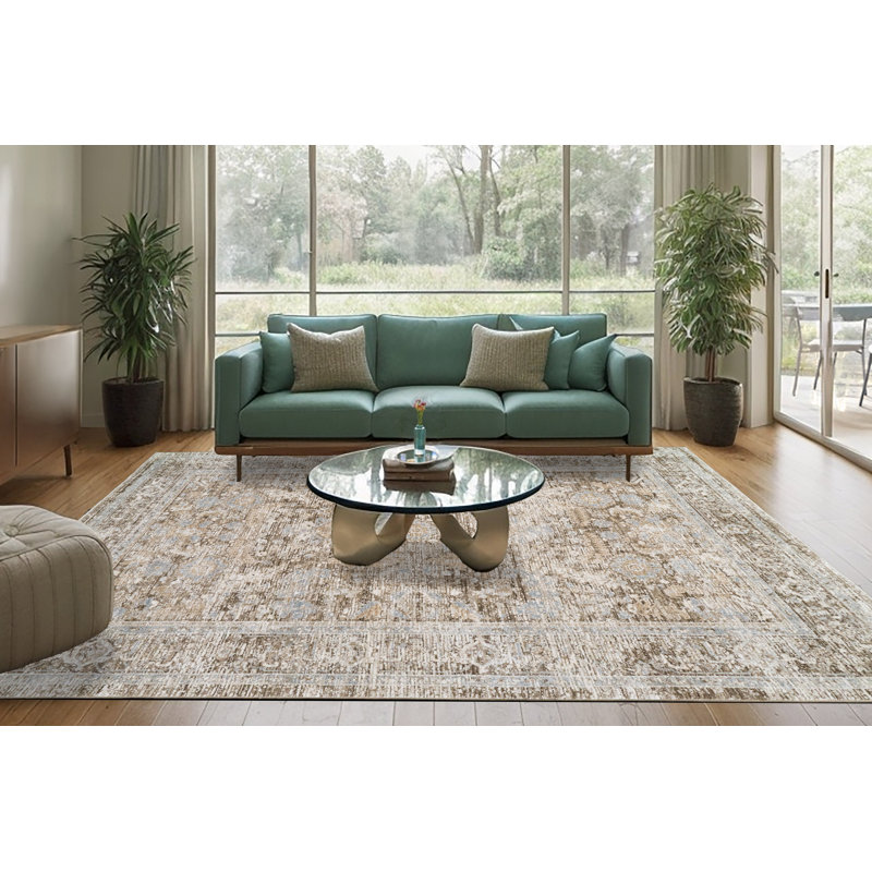 BLEU 9X12,6 17587-890 BEIGE / GRIS, Rectangle 9 pi x 12 pi 6 po