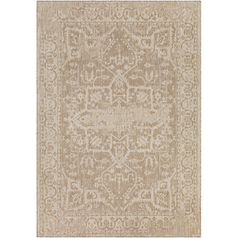 Arsenio Indoor & Outdoor Boho Jute-Look Rug Beige