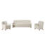 Ensemble de canapé et fauteuils capitonnés 3 pièces Hearthline pour petit espace-135317382