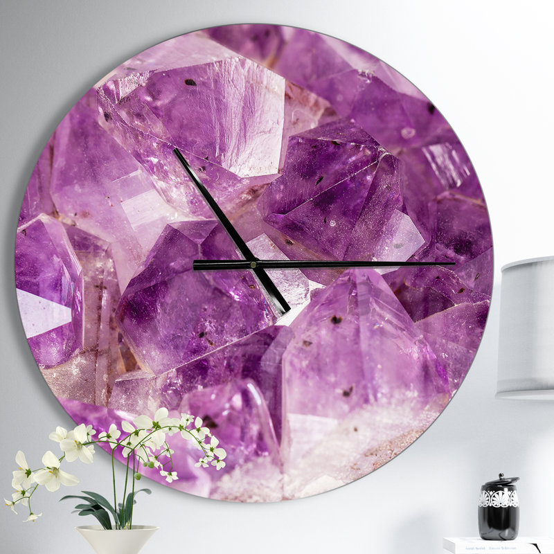Horloge murale mauve améthyste mauve, Moyen