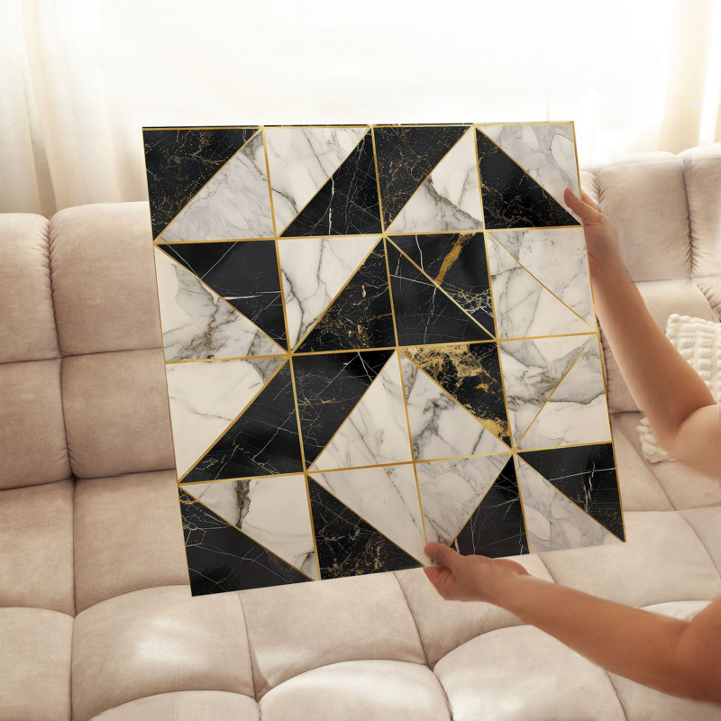«Abstract Geode Shapes», reproduction d'art moderne sans cadre, H 28 po x l 28 po